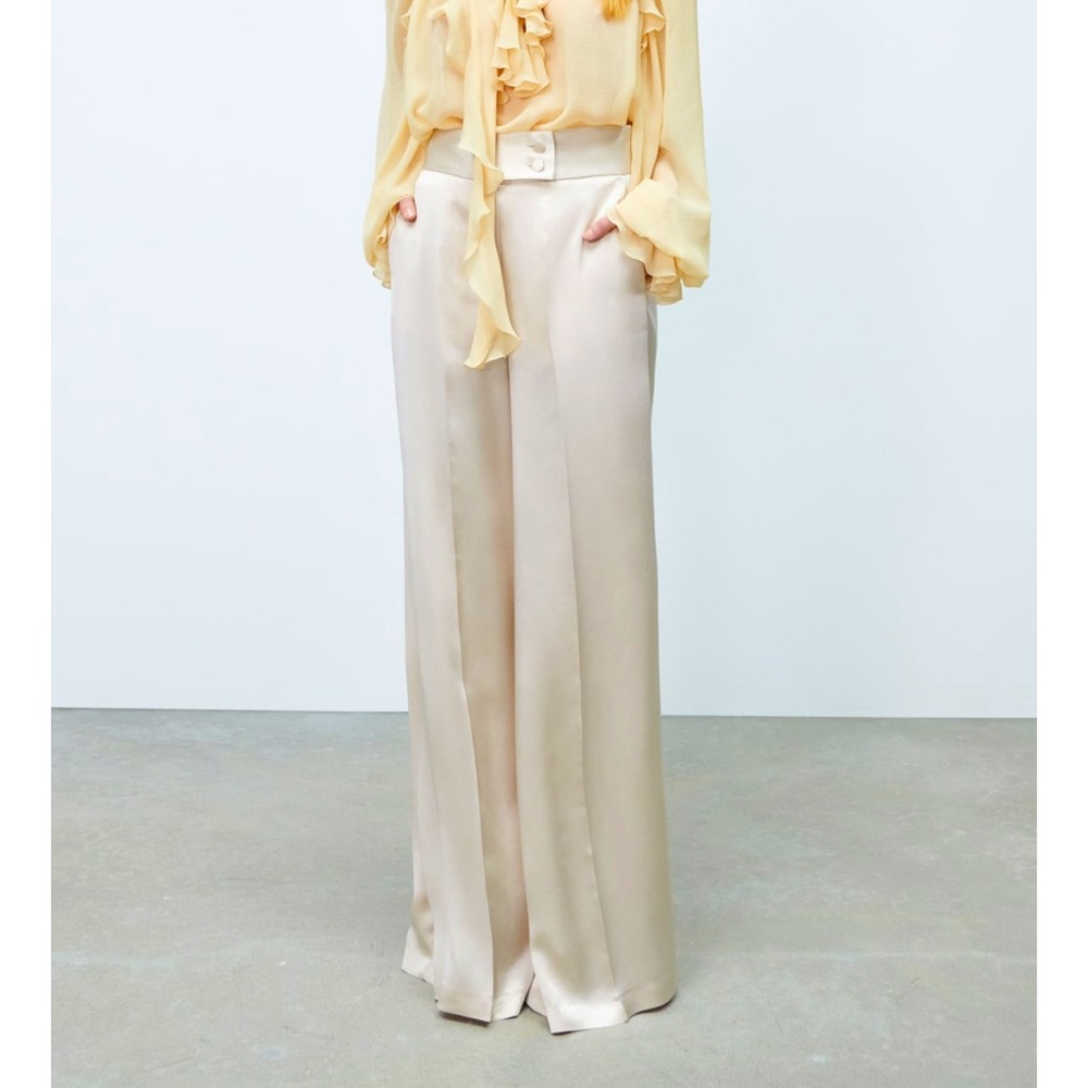 Zara wide leg satin pant